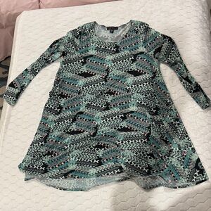 Karen Kane Kids Dress - Black, Green, Pink Pattern